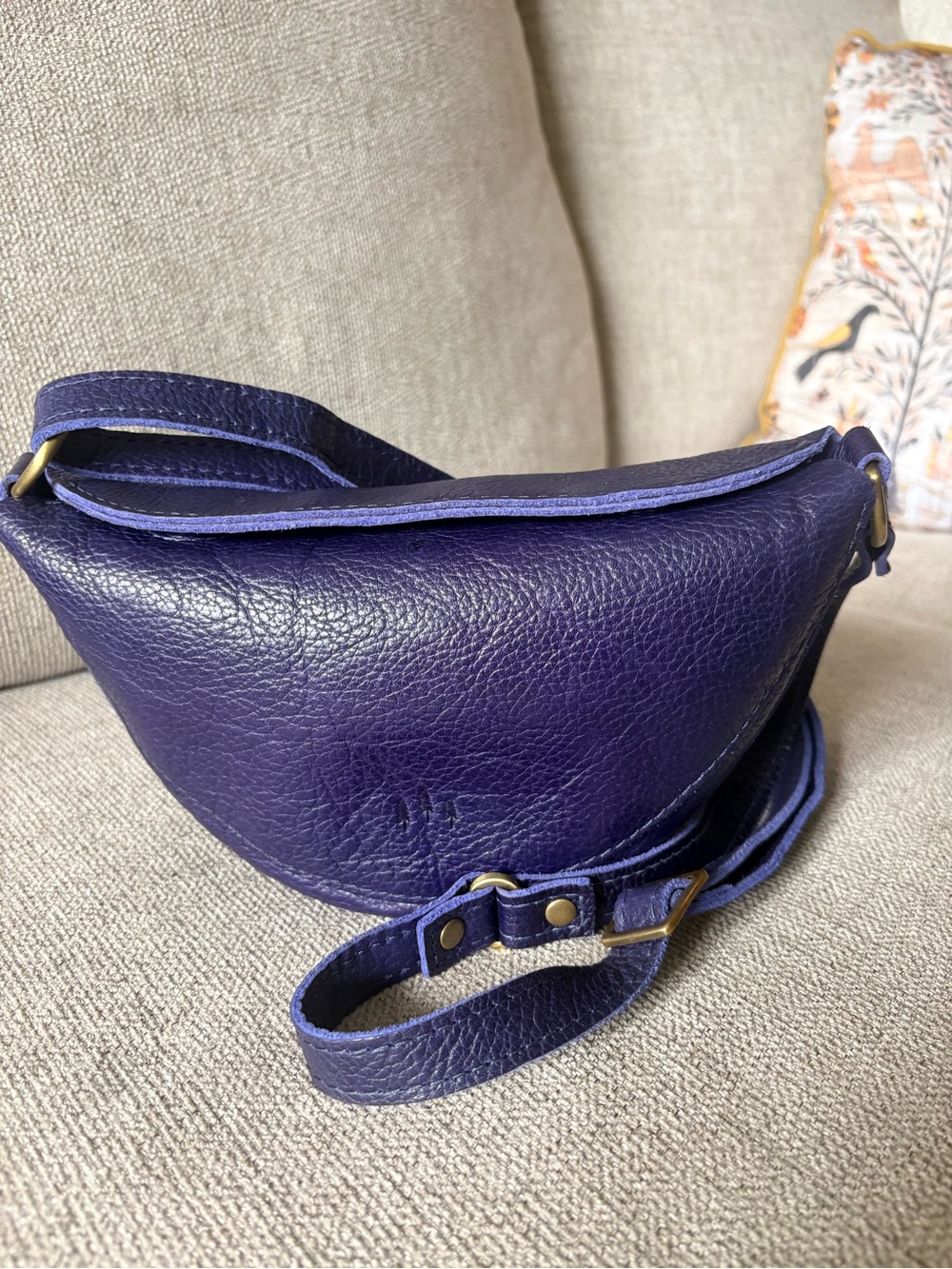 Portland Leather Small Koala Crossbody Bag in Cobalt